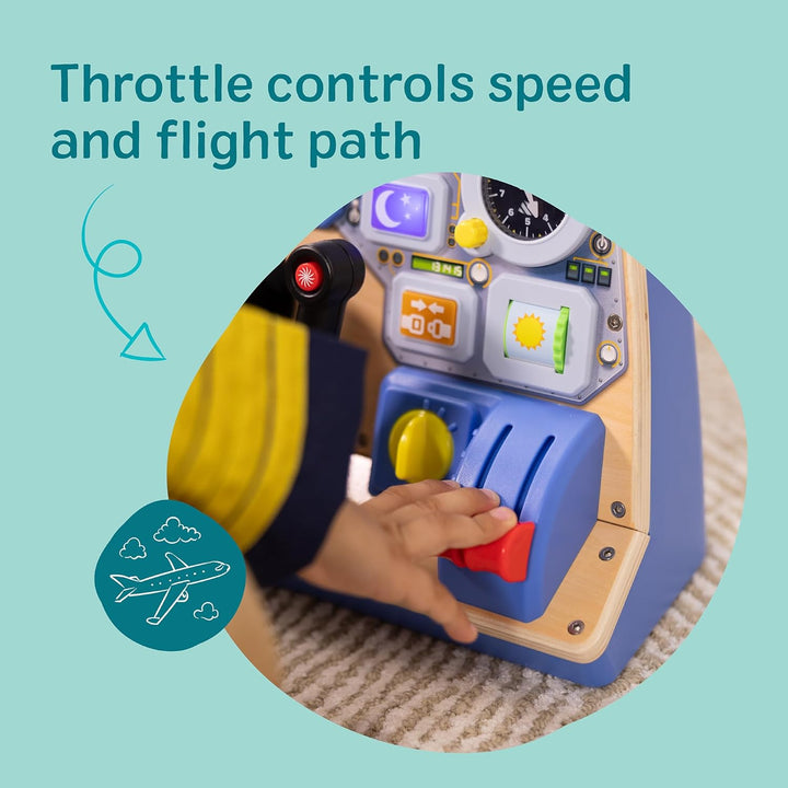 Melissa & Doug 32300 Interaktives Armaturenbrett für Jetpiloten Holzspielzeug für Jungen und Mädchen