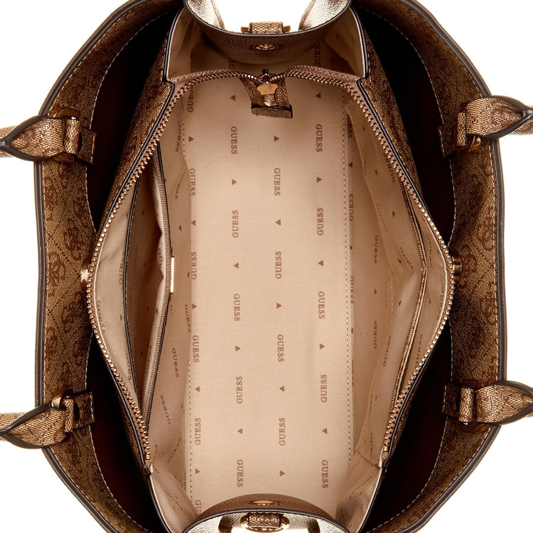 GUESS Meridian Handtasche 32 cm Latte-logo, Latte-logo