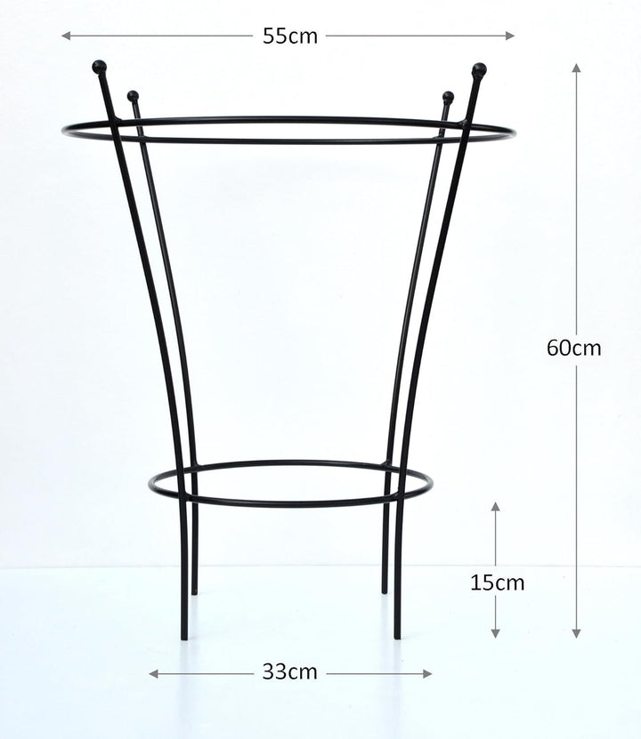 KUHEIGA Stabiler Staudenhalter Rost H: 60cm, Volleisen Strauchhalter, Rankgerüst,