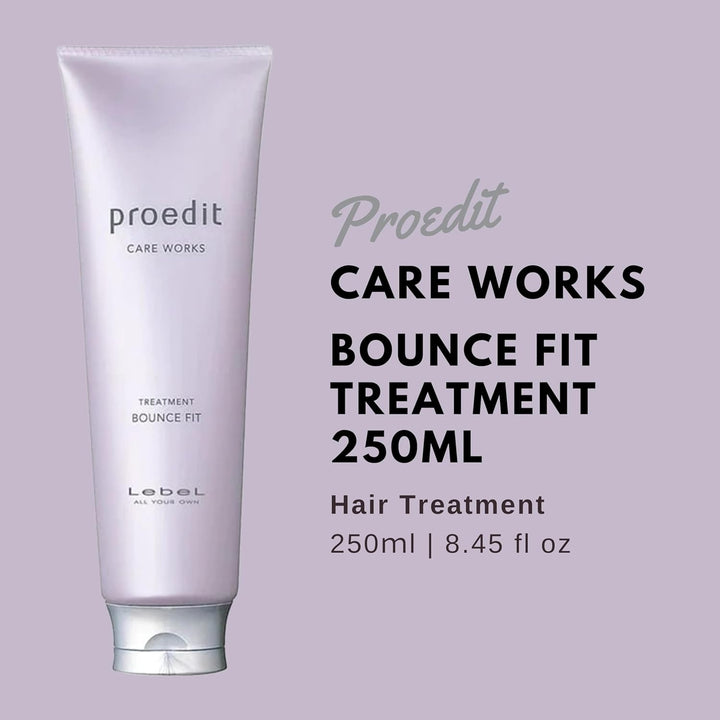 Lebel Proedit Care Works Hair Shampoo 300ml & Hair Ttreatment 250ml Set - Bounce Fit (Green Tea Set)