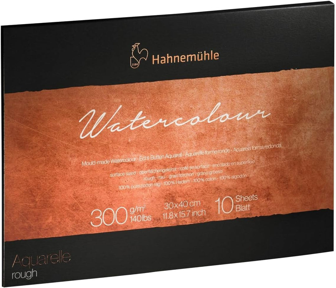 Hahnemuhle Collection Watercolor 300 Block Rough 9.5x12.6 Inches 300gsm