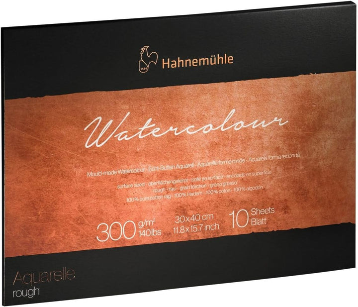 Hahnemuhle Collection Watercolor 300 Block Rough 9.5x12.6 Inches 300gsm