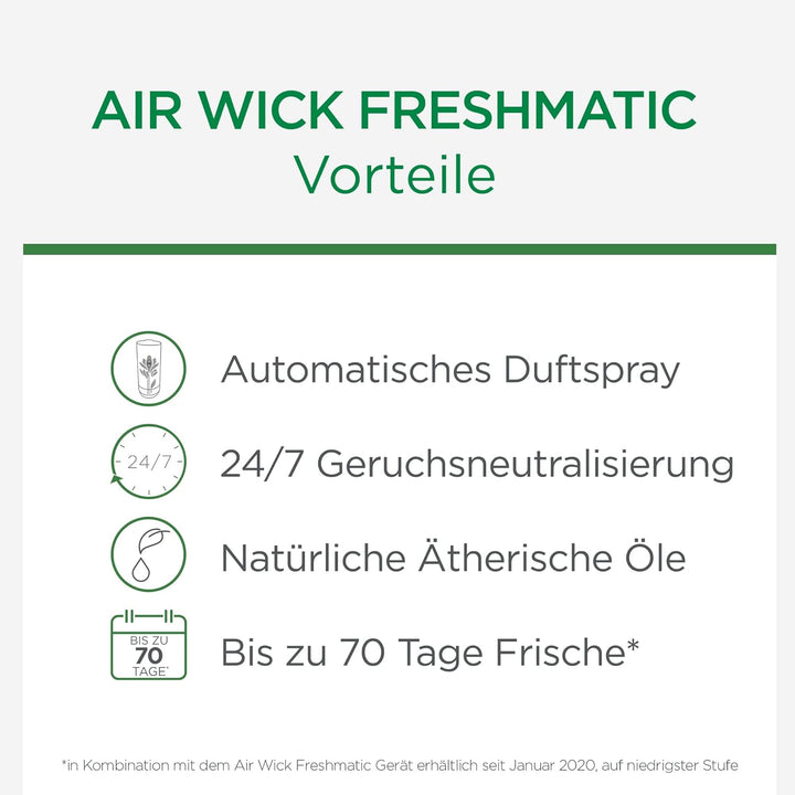 Air Wick Freshmatic Max Raumspray – Nachfüller für den Air Wick Freshmatic Max – Duft: Seide und Lil