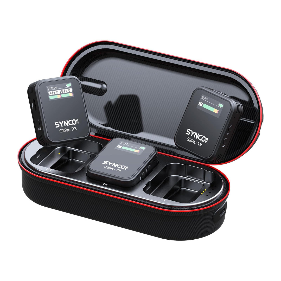 SYNCO G2A2 PRO Dual-Kanal Wireless Lavalier-Mikrofon für DSLR, iPhone, Android & PC – Funkmikrofon S
