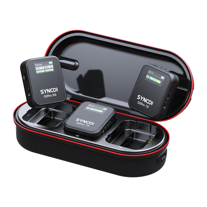 SYNCO G2A2 PRO Dual-Kanal Wireless Lavalier-Mikrofon für DSLR, iPhone, Android & PC – Funkmikrofon S