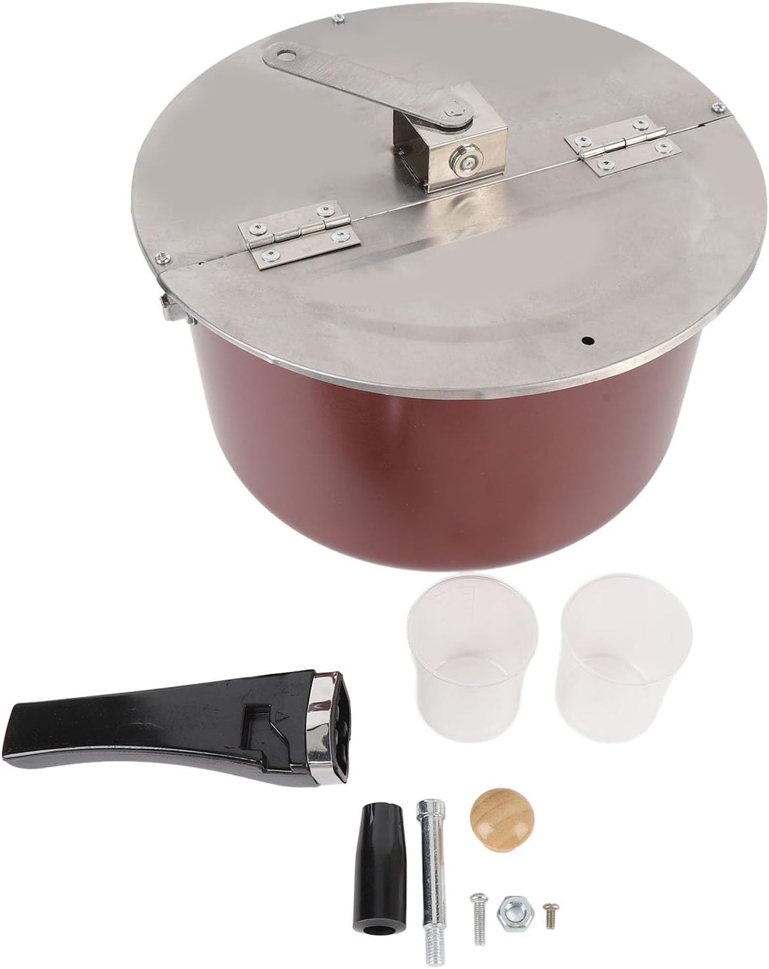 Edelstahl Popcorn Popper, Herdplatte Popcorn Maker handbetrieben, kompaktes Design, Popcorn Topf mit
