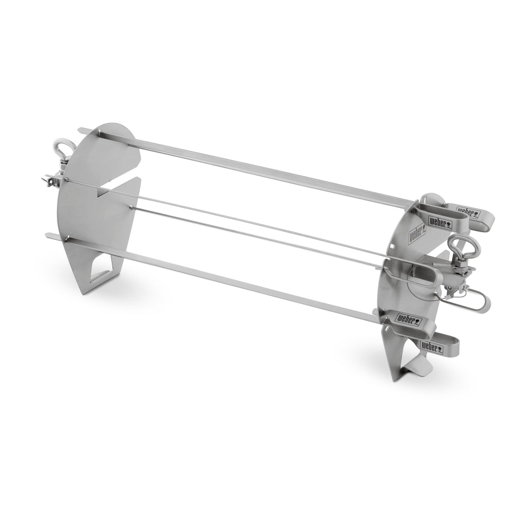Weber Crafted Spiesse-Set für Rotisseries - Halterung mit 6 Spiessen aus Edelstahl, spülmaschinenfes