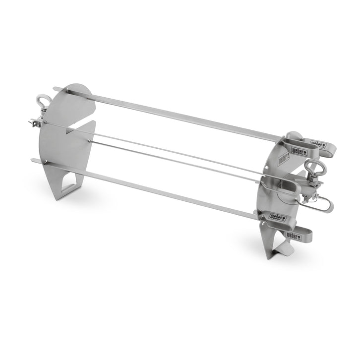 Weber Crafted Spiesse-Set für Rotisseries - Halterung mit 6 Spiessen aus Edelstahl, spülmaschinenfes