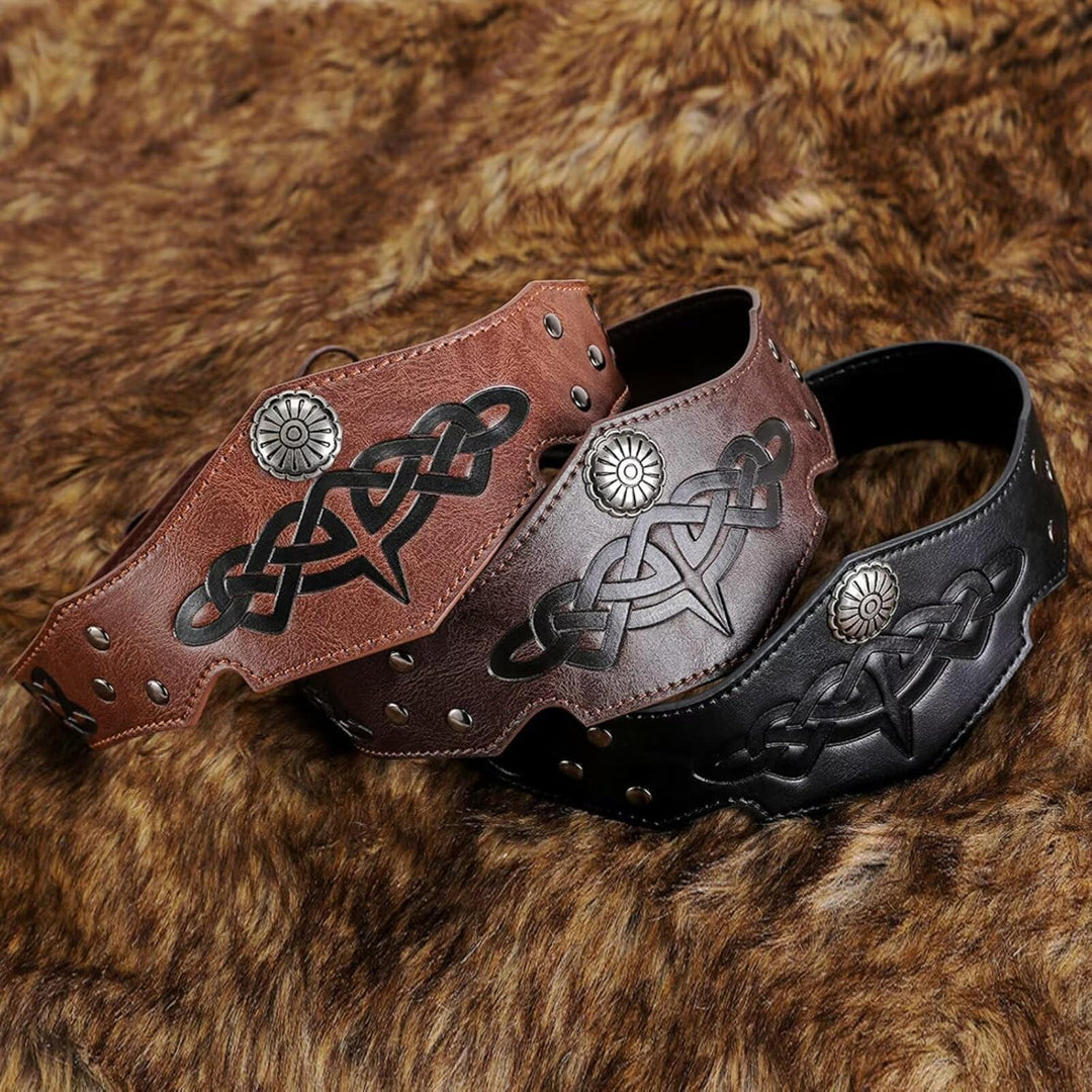 Renaissance-Accessoires, Kunstleder-Wikinger-Kopfschmuck, verstellbares Wikinger-Kostüm-Accessoire f