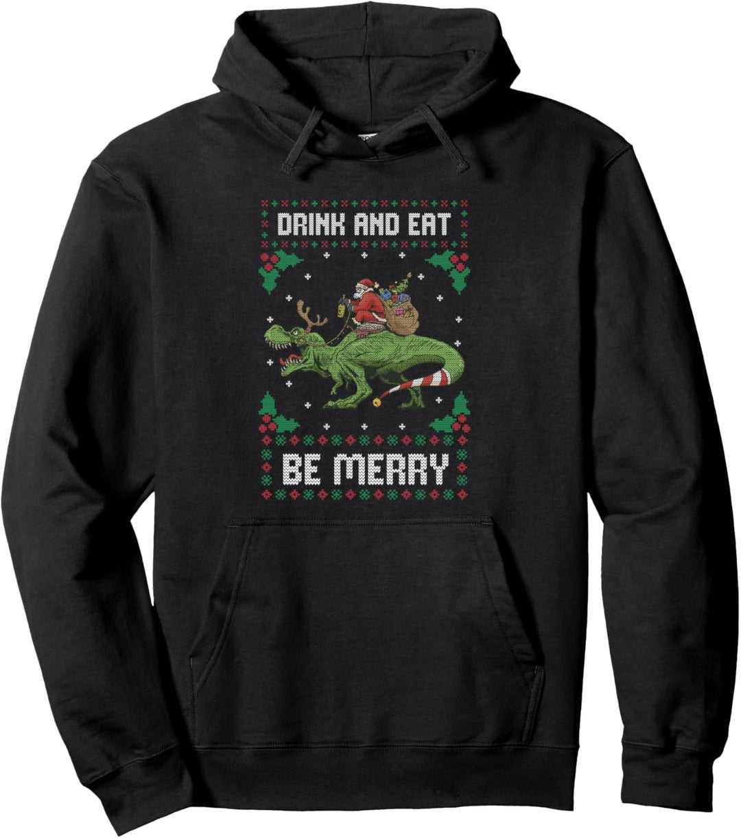 Dino Weihnachten Dinosaurier Pullover Hoodie