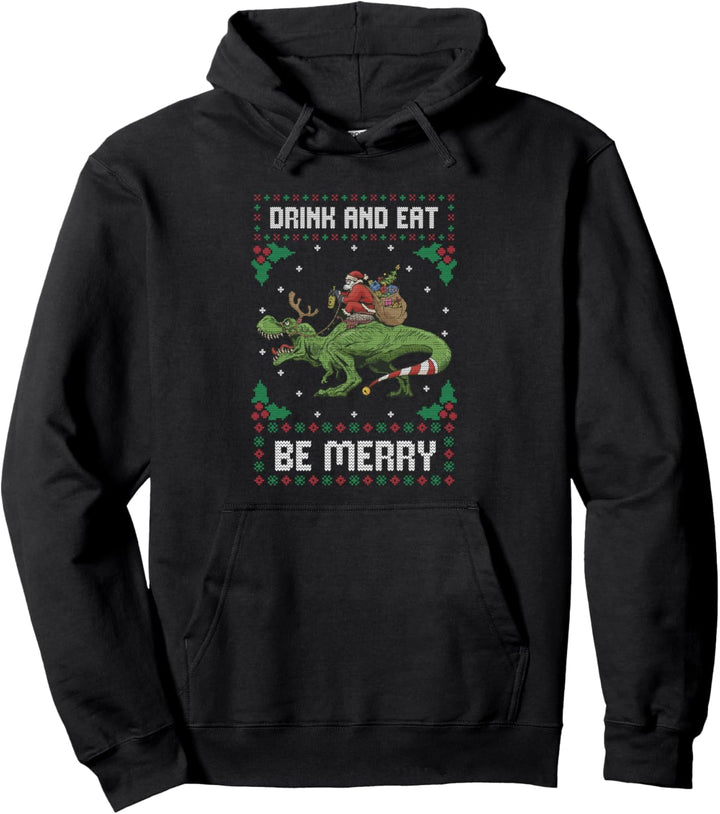 Dino Weihnachten Dinosaurier Pullover Hoodie