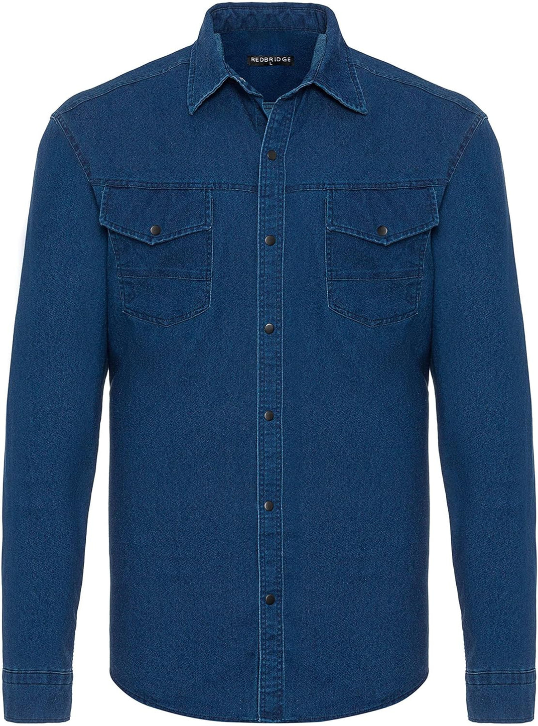 Red Bridge Herren Hemd Jeanshemd Freizeithemd Premium Denim Chest Pocket XL Dunkelblau, XL Dunkelbla