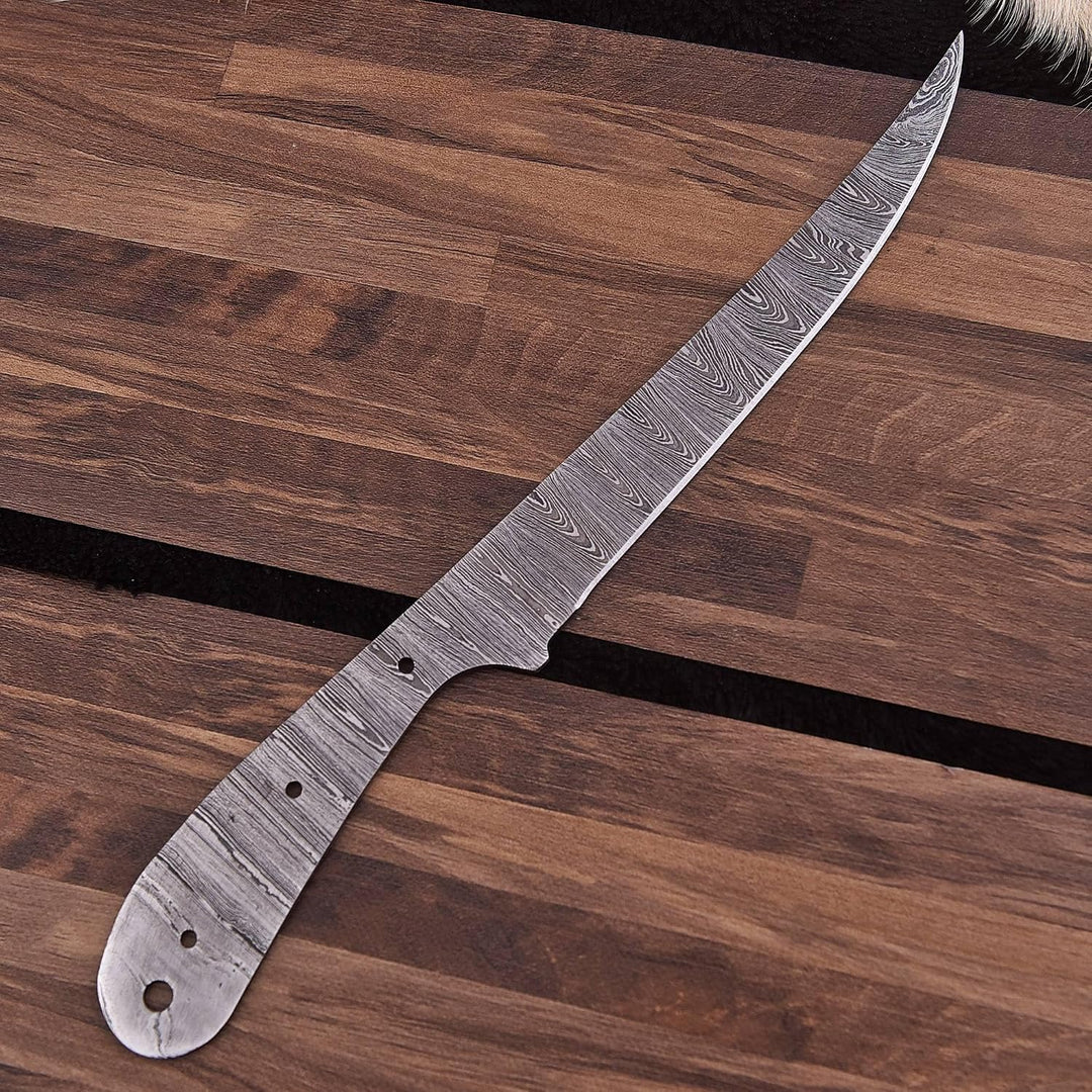 Damast Küchenmesserklinge Handgeschmiedete Damast Rohling Damascus blank blade Klinge 6036EA