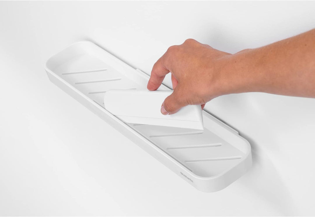 Brabantia - Mindset Duschablage mit Abzieher - Einfache Aufbewahrung - Hygienisches Wasserabflusssys