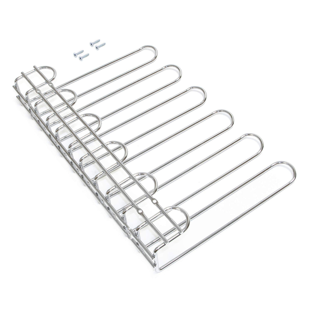 Emuca - Gläserhalter mit 5 Zeilen für Möbel, Gläserschiene für Regale oder Bars, 320 mm, Stahl, verc