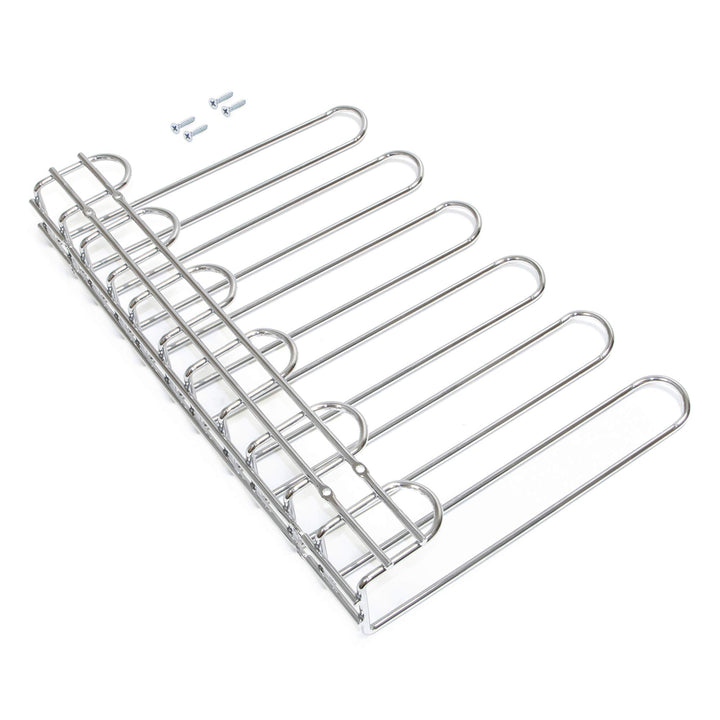 Emuca - Gläserhalter mit 5 Zeilen für Möbel, Gläserschiene für Regale oder Bars, 320 mm, Stahl, verc