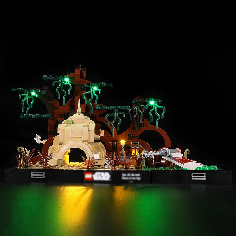 GEAMENT LED Licht-Set Kompatibel mit Lego Dagobah Jedi Training Diorama - Beleuchtungsset für Star W