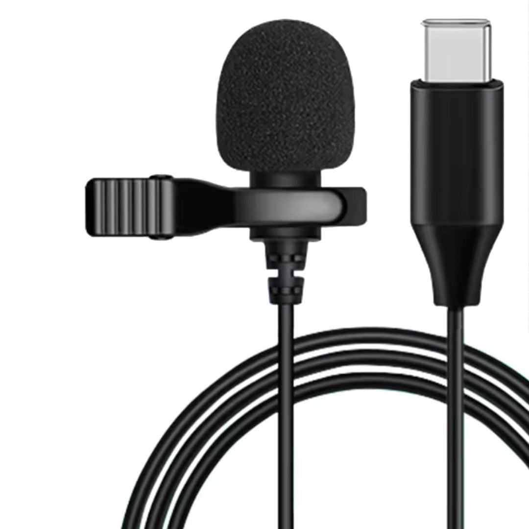 Ansteckmikrofon USB-C mit Kabel Lavalier Mikrofon Kondensator Interview Podcast Videokonferenz für D