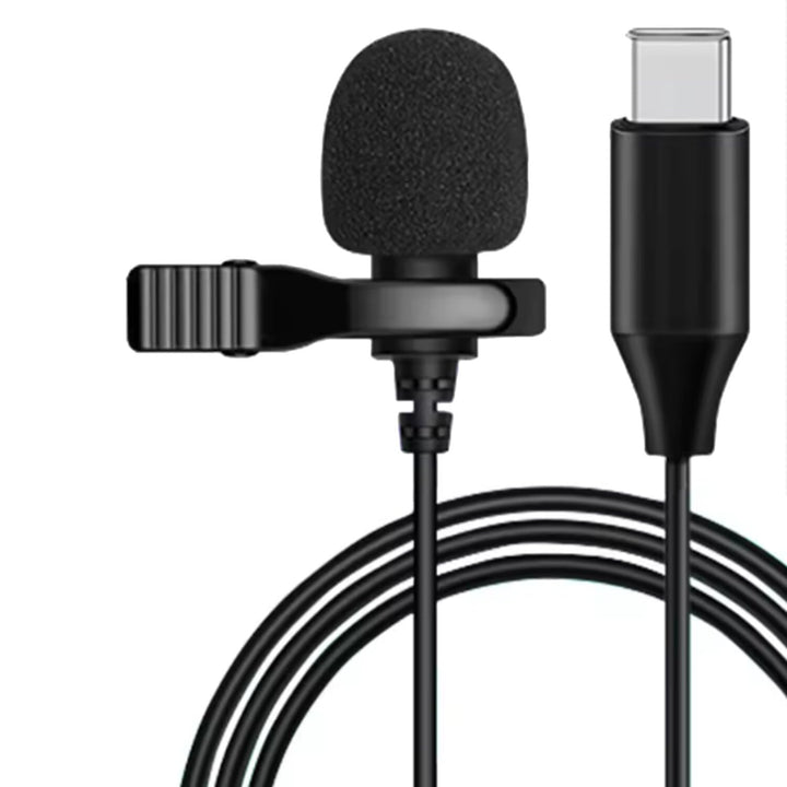 Ansteckmikrofon USB-C mit Kabel Lavalier Mikrofon Kondensator Interview Podcast Videokonferenz für D