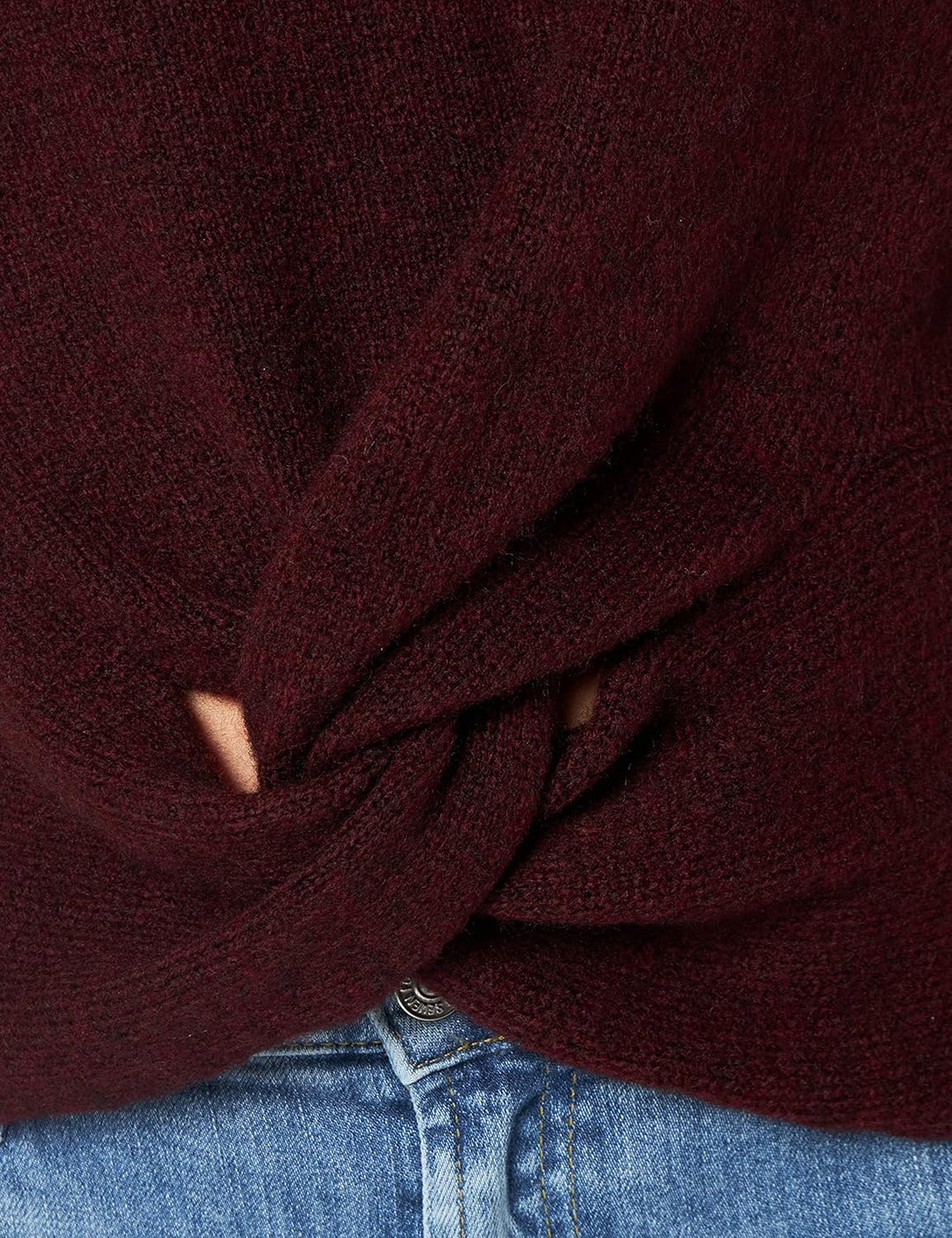 MUSTANG Damen Carla C Knot Pullover XS Decadent Chocolate 3242, XS Decadent Chocolate 3242