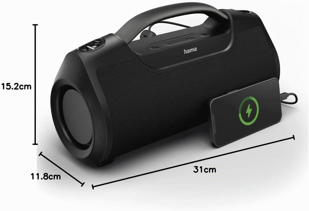 Hama Bluetooth Musikbox "SoundBarrel" (Bluetooth Lautsprecher wasserdicht nach IPX6, tragbare Musikb