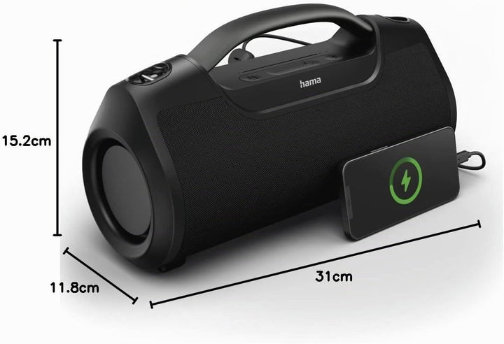 Hama Bluetooth Musikbox "SoundBarrel" (Bluetooth Lautsprecher wasserdicht nach IPX6, tragbare Musikb