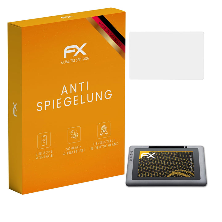 atFoliX Displayfolie kompatibel mit Wacom DTU-1031 Schutzfolie, entspiegelnde und stossdämpfende FX
