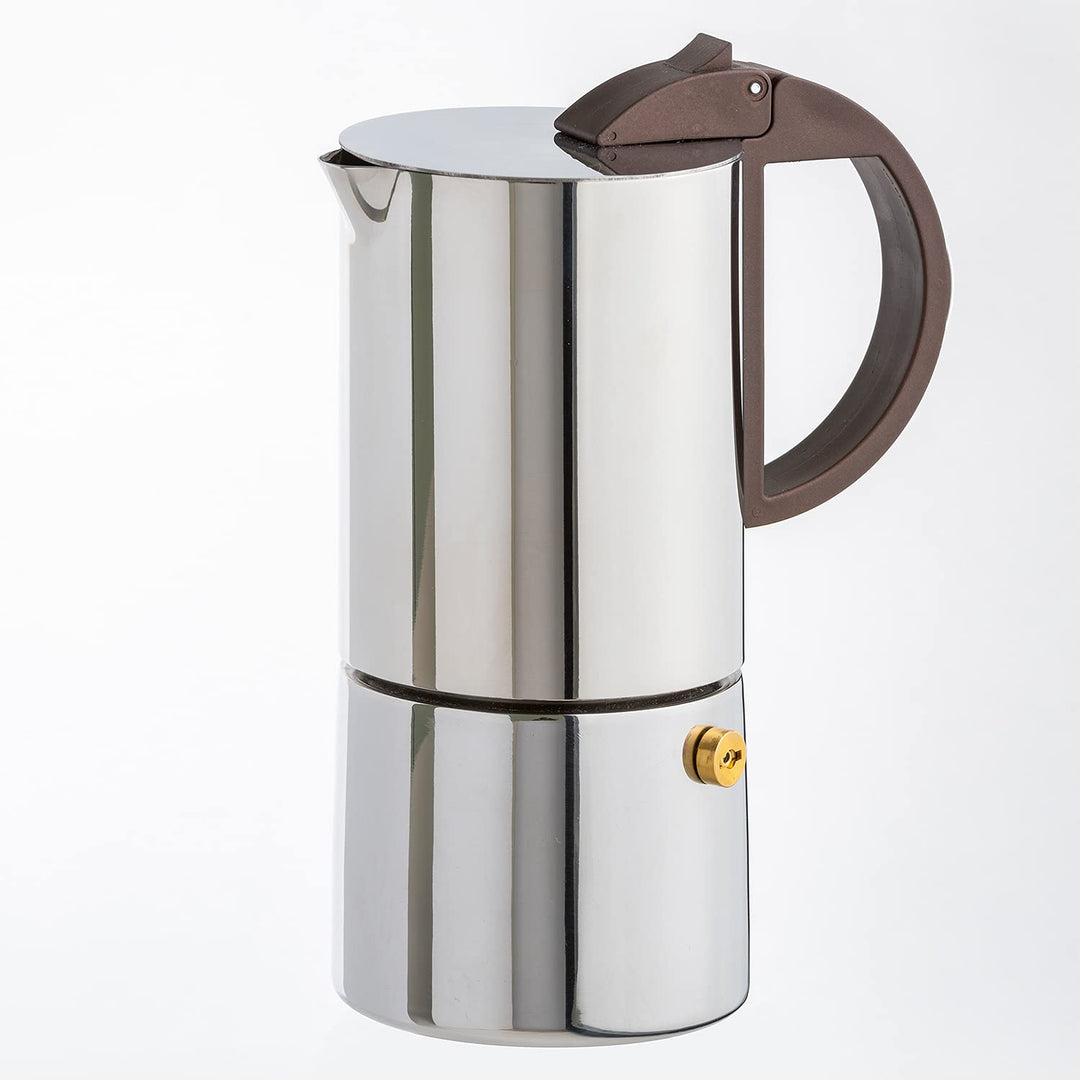 Gnali & Zani CHICCA Espressokocher | Edelstahl | Für 6 Tassen | Alle Herdarten inklusive Induktion |