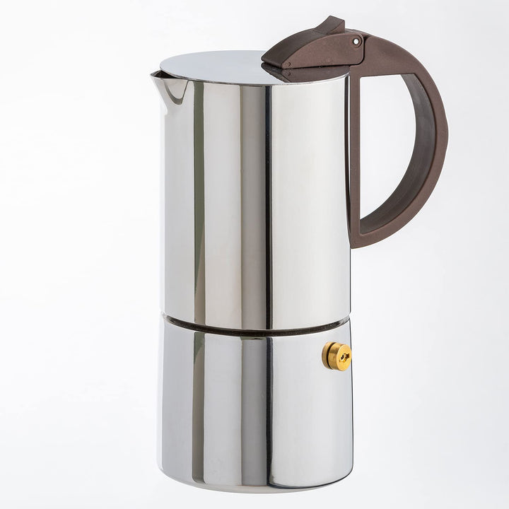 Gnali & Zani CHICCA Espressokocher | Edelstahl | Für 6 Tassen | Alle Herdarten inklusive Induktion |