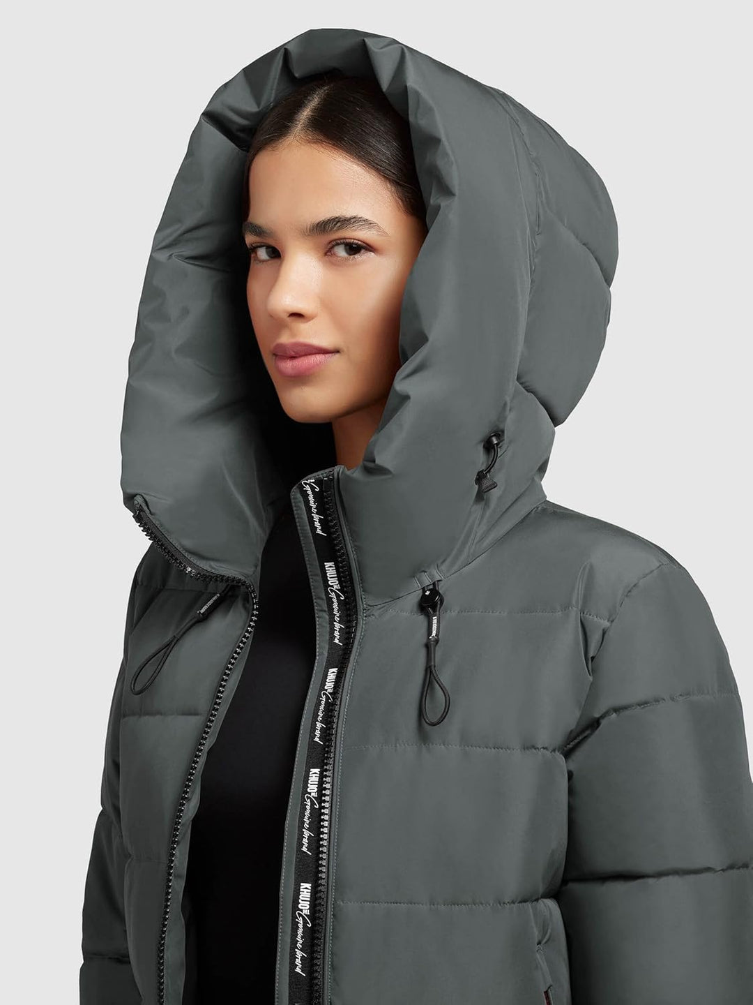 khujo - Damen - Wintermantel - Jilias 5 Steppmantel Winterjacke, SPA-GREY