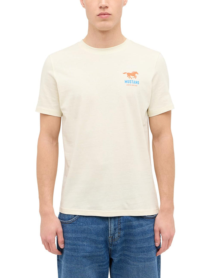 MUSTANG Herren Halbarm-Shirt T-Shirt 6XL Grosse Grössen Light Gray 3003, 6XL Grosse Grössen Light Gr