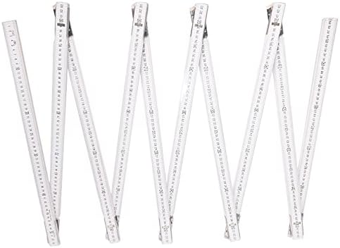 Nivellierzollstock 5 m, (Geometer-Massstab), Transportlänge 57,5 cm – beide Seiten cm/mm-Teilung