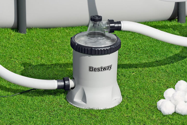 Bestway Filterpumpe, 5.678 l, mit Polysphere-Kugeln, für oberirdischen Pool – 27,2 cm x 27,2 cm x 42