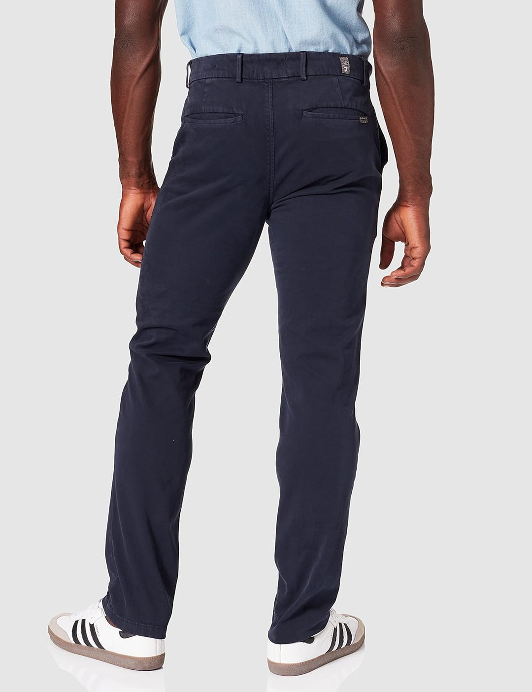 7 For All Mankind Herren Slimmy Chino Tap. Luxe Performance Sateen Olive Green Hose 28W / 30L Blau,