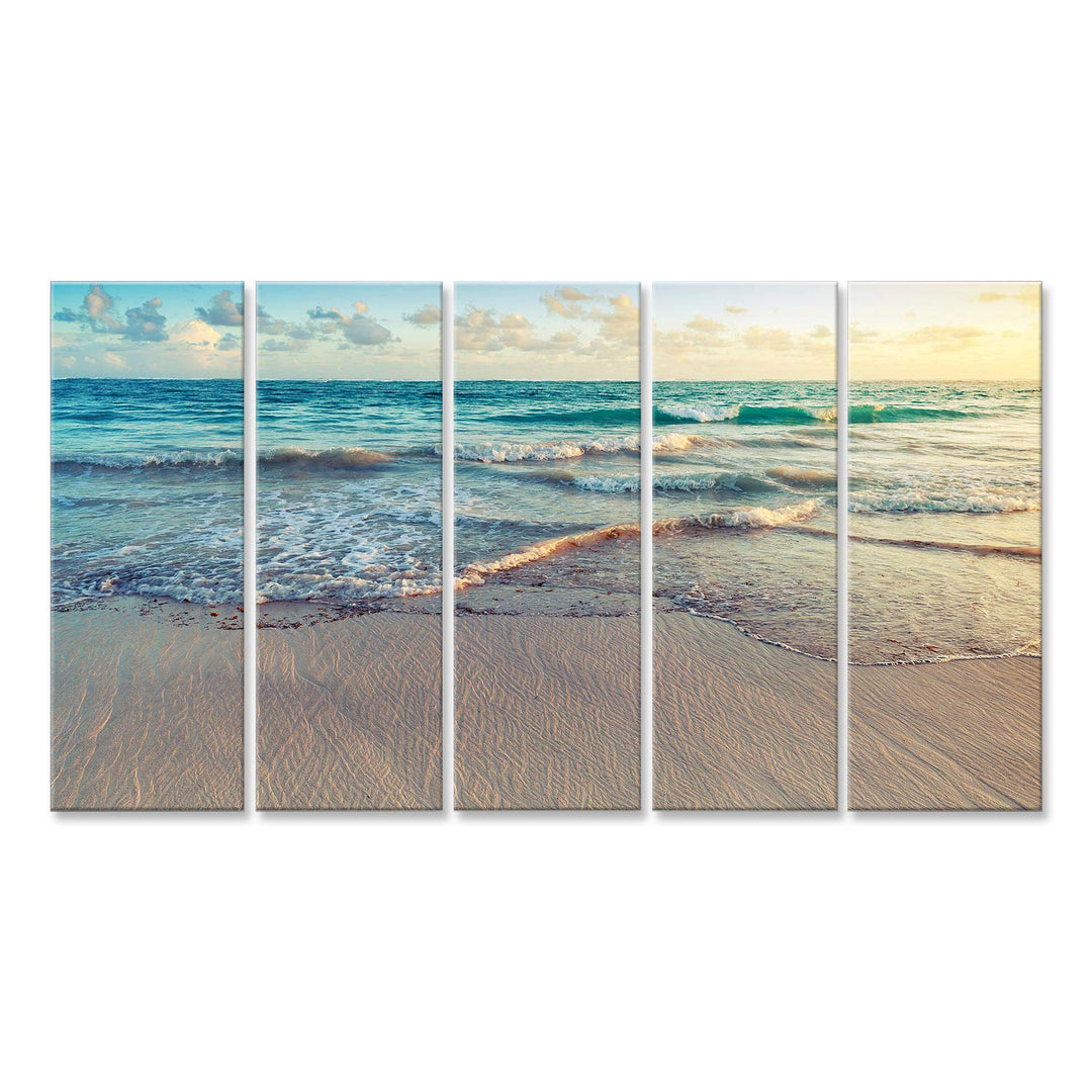 islandburner Bild Bilder auf Leinwand Strand Meer Sand Poster, Leinwandbild, Wandbilder Leinwand 160