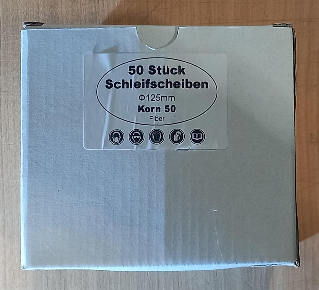 Fiberscheiben Eckra Ø 125 mm 50 Stück P 50 Fiberschleifscheiben Schleifscheiben
