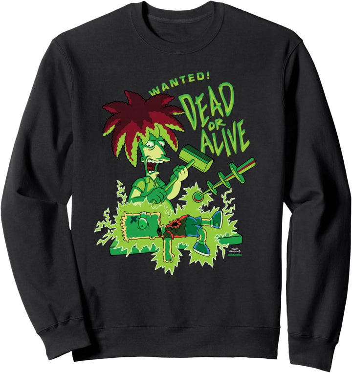 The Simpsons Side Show Bob Wanted Dead or Alive Sweatshirt