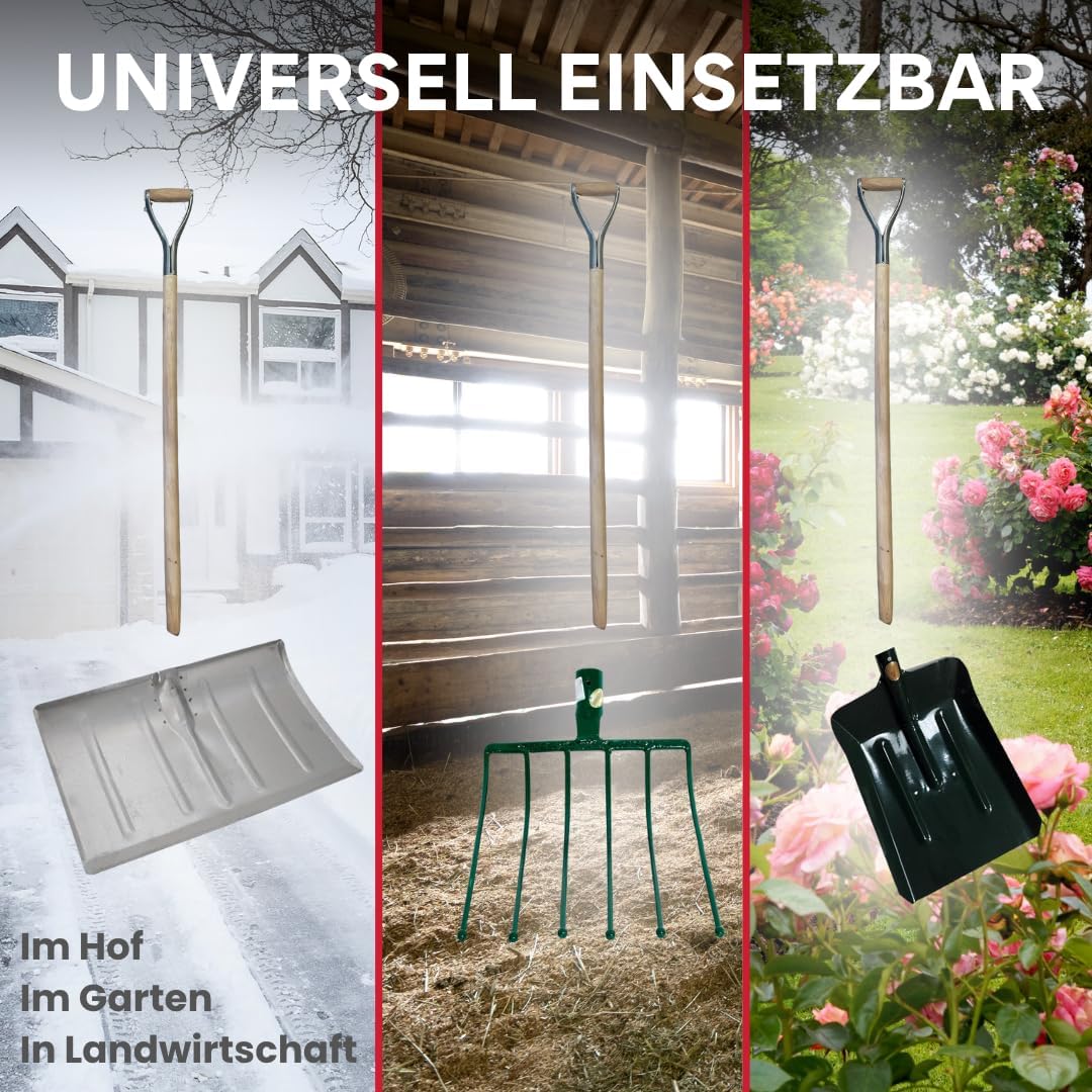 pokm toolsmarket - Holzstiele mit Metal, Schaufelstiel, Holzstiel, D Griff Für Spaten, Spatenstiel a