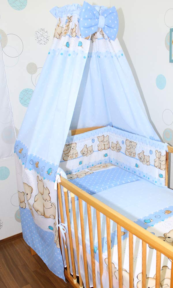 Himmel Vollstoff mit Himmelstange für Baby Kinder Bett Baumwolle Vollstoffhimmel D2, D2