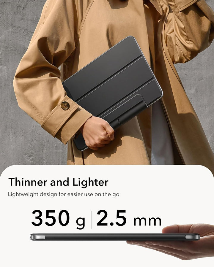ESR Hülle für iPad Air 13 Zoll M2 (2024) und iPad Pro 12.9 (2022/2021/2020), Magnetbefestigung, dünn