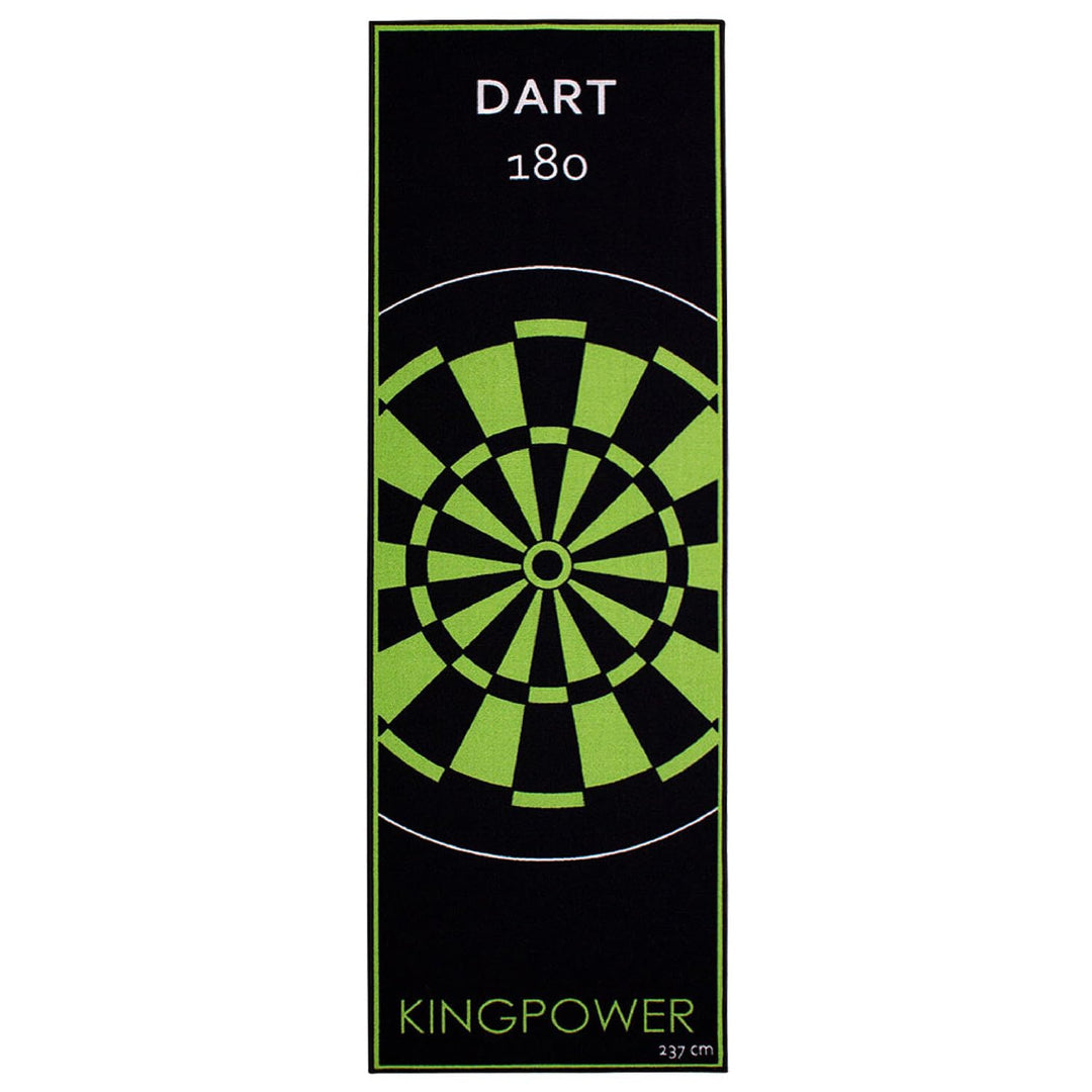 Kingpower Dartteppich mit Abwurflinie, Dart Zubehör mit Motiv, Dartmatte mit Oche, pflegeleichter Te