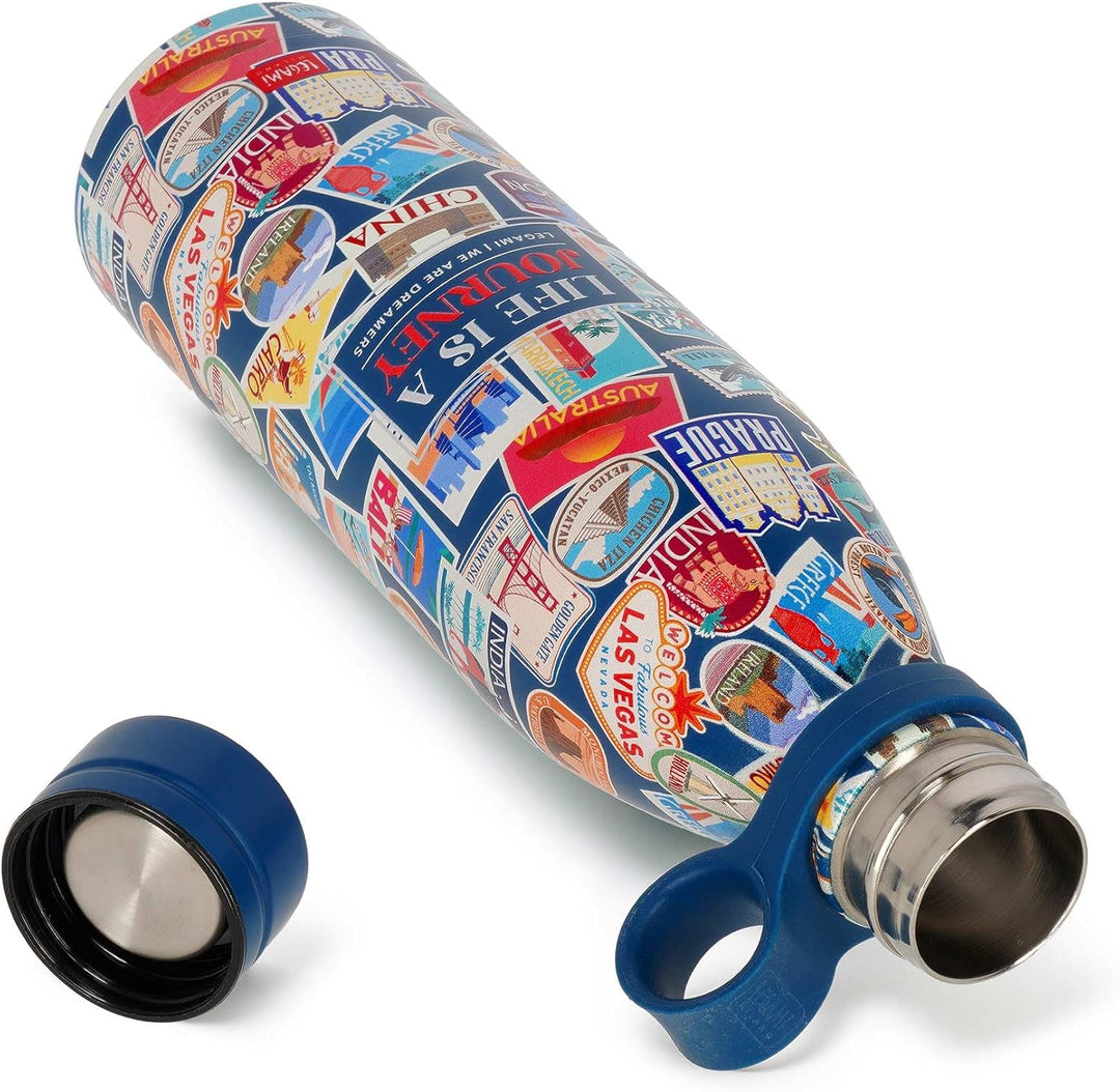 Legami - Thermosflasche Hot&Cold, Sushi Cat, 800 ml, luftdichter Verschluss, 12 Stunden warm, 24 Stu