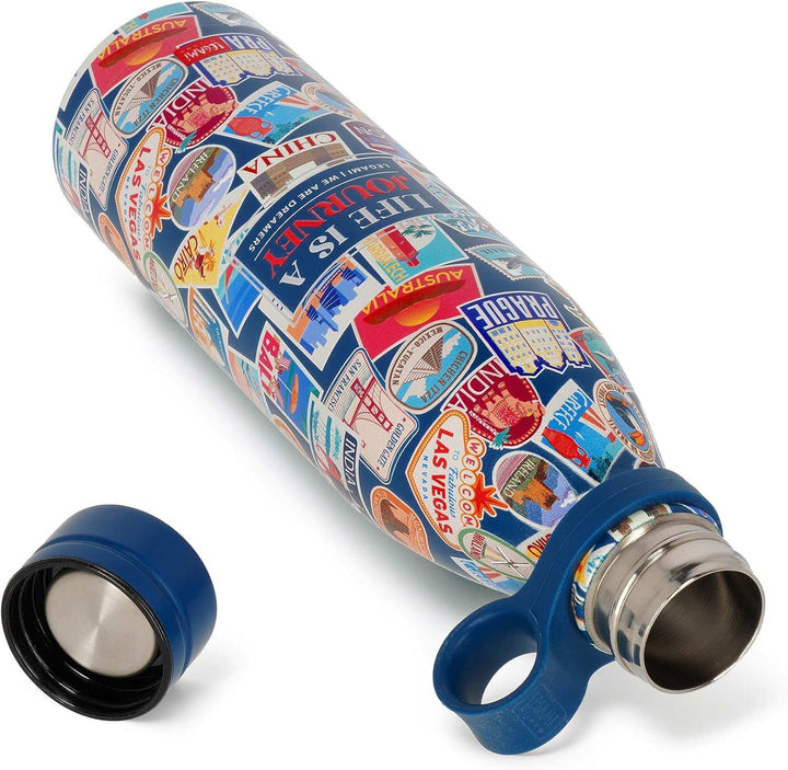 Legami - Thermosflasche Hot&Cold, Sushi Cat, 800 ml, luftdichter Verschluss, 12 Stunden warm, 24 Stu