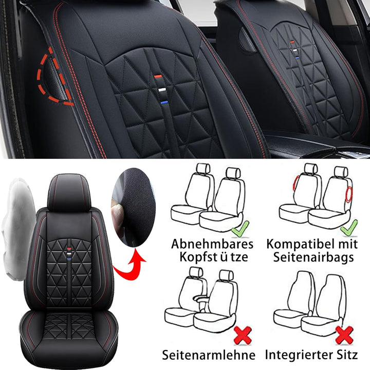 Autositzbezüge Auto Vordersitz 2 Stück Set Autositzbezüge Leder Universal Set Geeignet Für Mitsubish