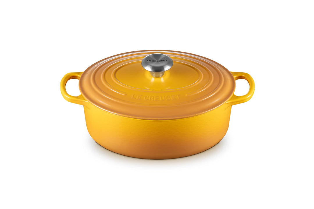 Le Creuset Signature Gusseisen-Bräter mit Deckel, Ø 27 cm, Oval, Für alle Herdarten und Induktion ge