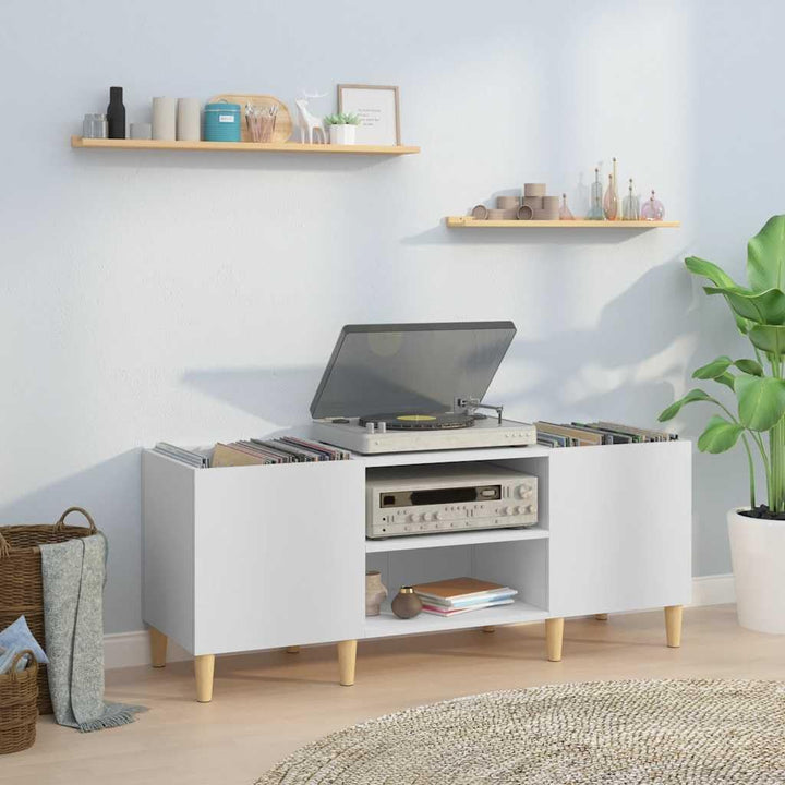 vidaXL Plattenschrank Weiss 121x38x48 cm Holzwerkstoff 121 x 38 x 48 cm Weiss, 121 x 38 x 48 cm Weis