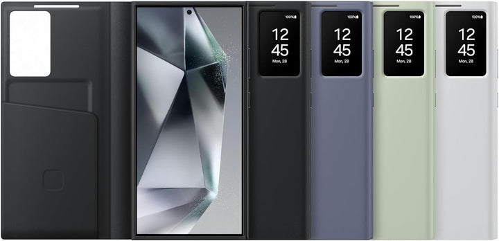 Samsung Smart View Wallet Smartphone Case EF-ZS928 für Galaxy S24 Ultra, Handy-Hülle, Kartenfach, Si