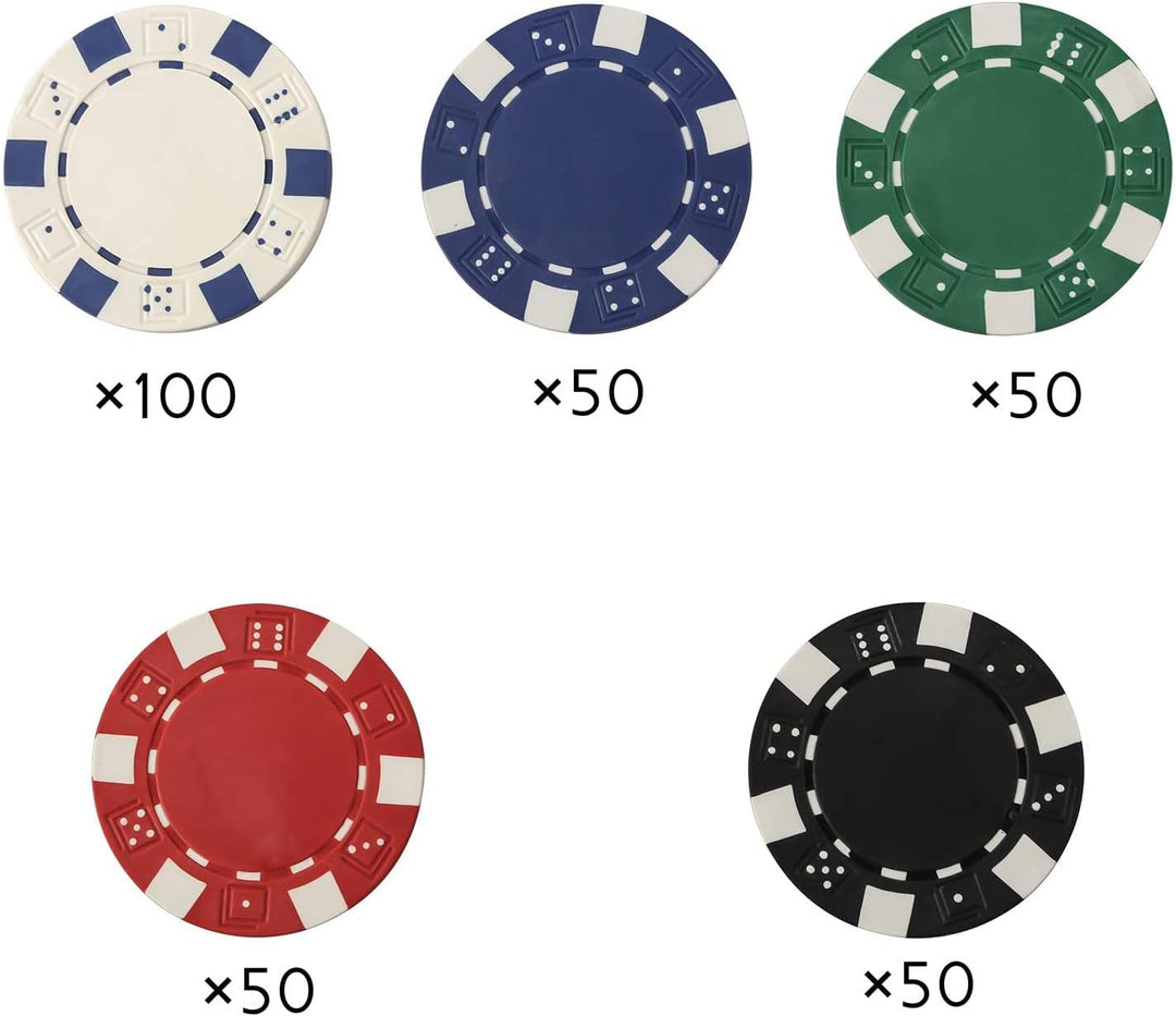 LANTUS Poker-Koffer 300-teilig | Pokerspiel 2 Etagen und Würfel | Koffer aus verstärktem Aluminium |