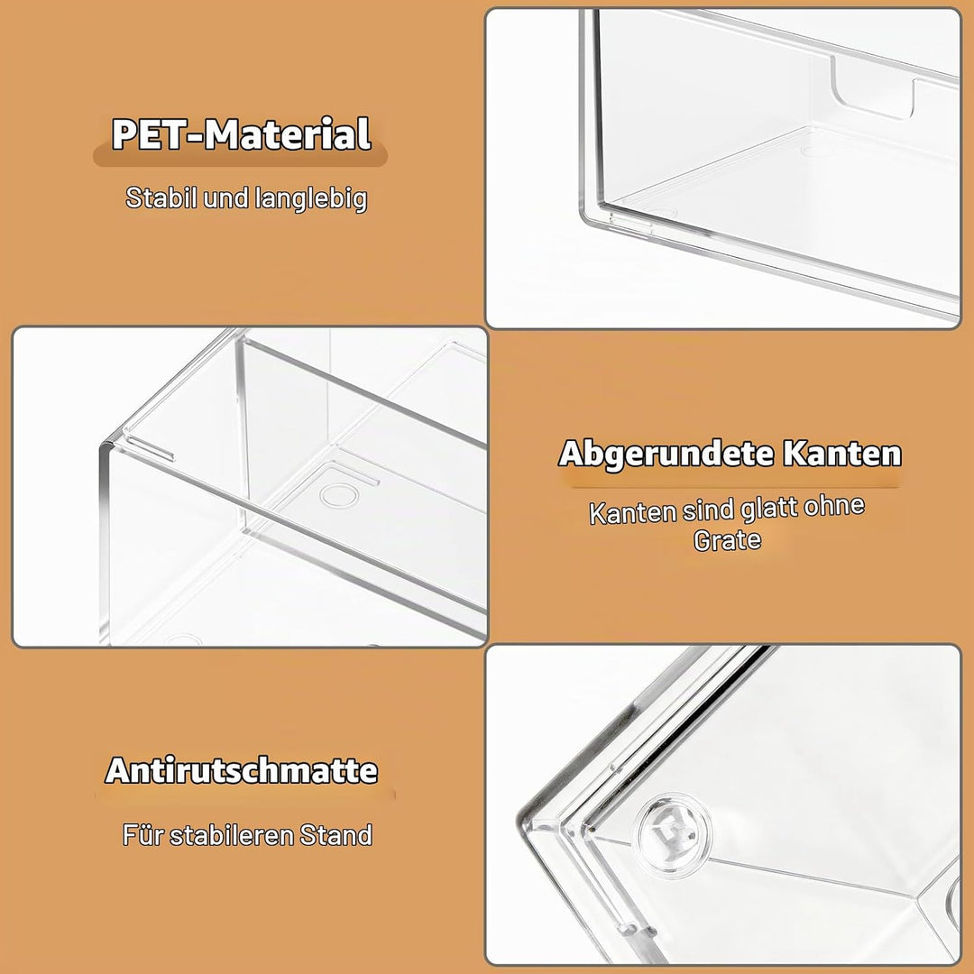 4-Set Schminktisch Organizer mit Schublade, Spiegelschrank Organizer 4er-Set, 4er-Set
