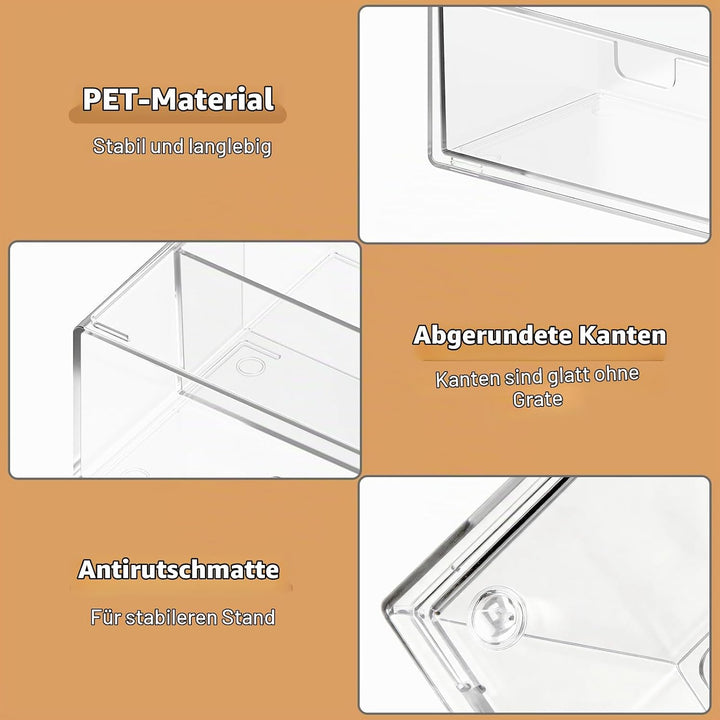 4-Set Schminktisch Organizer mit Schublade, Spiegelschrank Organizer 4er-Set, 4er-Set